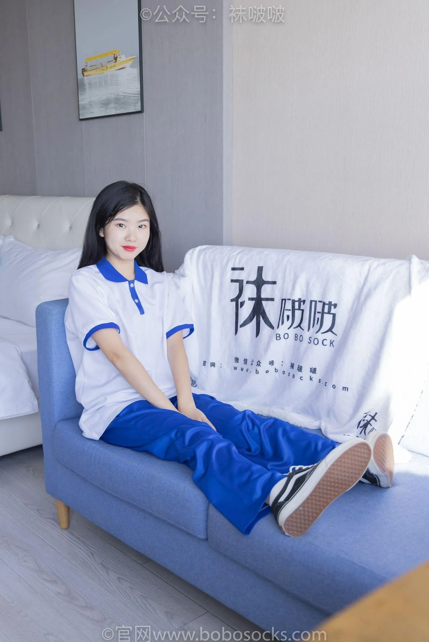 [BoBoSocks袜啵啵]NO.039 小奶熊-校服、vans帆布鞋、短白棉袜、裸足 [154P]插图8